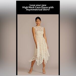 David’s Bridal NWT Tea Length Wedding Dress size 18